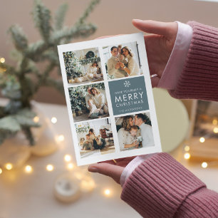 Samla julfoto   GOD JUL   Blå