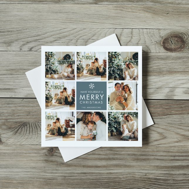 Samla julfoto | GOD JUL | Blå (Skapare uppladdad)