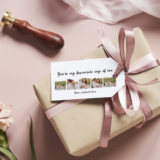 Samla lite foto och du är min Kopp i teafoten Presentetikett (Skapare uppladdad)