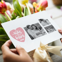 Samla lite foto och hakar och Rosa Heart Helg Vykort