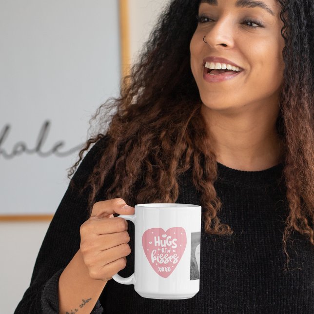 Samla lite foto och hakar och Rosa Heart Kaffemugg (Skapare uppladdad)