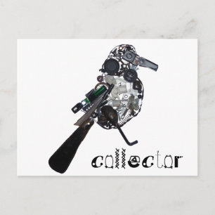 "Samla" Magpie - Hittade objektskulptur Vykort