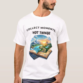 Samla Minnen Inte Saker Resa Äventyr Design T Shirt