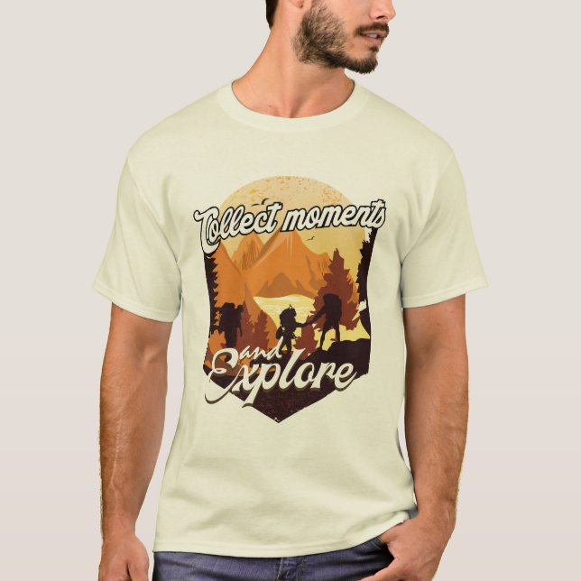samla minnen och utforska t shirt (Framsida)