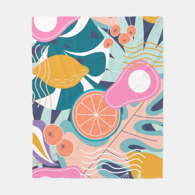 Samla modern blommigt sömlös mönster. Modern exo Fleecefilt (Framsidan)