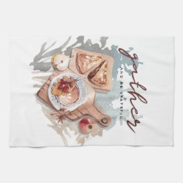 Samla och var tacksamma över att ha samlat kökshandduk