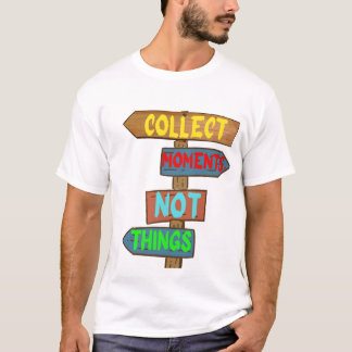 samla på minnen inte saker vintage skyltdesign t shirt