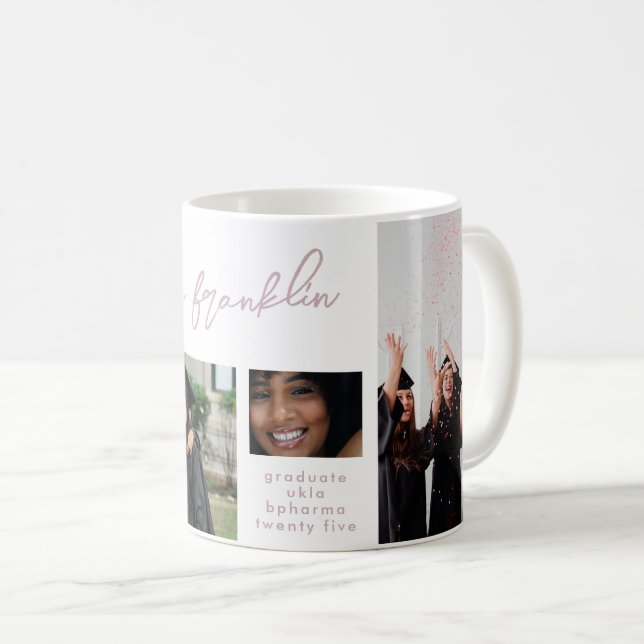 Samla redigerbar Multi Photo Grad 2023 School Kaffemugg (Framsida höger)