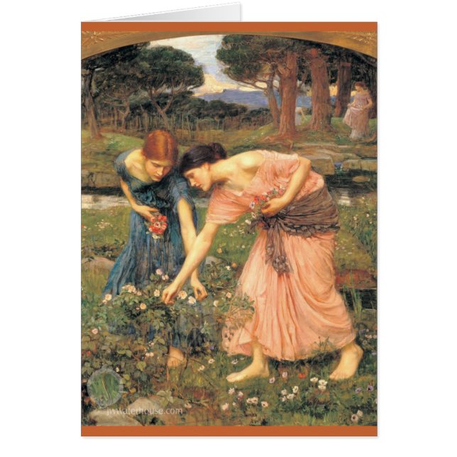 Samla Ro medan hon kan - Kvinnor som plockar blomm Hälsningskort (Framsidan)