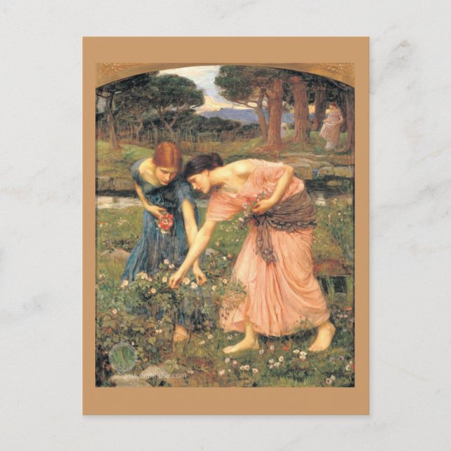 Samla Ro medan hon kan - Kvinnor som plockar blomm Vykort (Framsida)