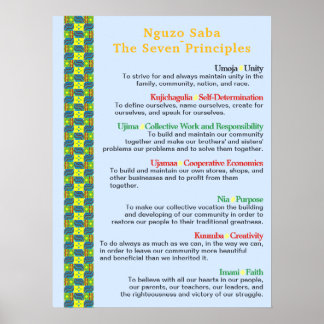 Samla "Round Kwanzaa Creations Nguzo Saba Poster