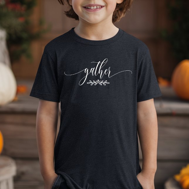 Samla Thanksgiving Höst Botanisk Minimalistisk Tri T Shirt (Skapare uppladdad)