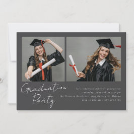 Samla två foton modern design inbjudningar