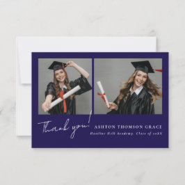 Samla två foton modern design tack kort