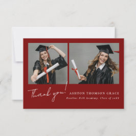 Samla två foton modern design tack kort