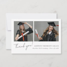 Samla två foton modern design tack kort