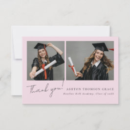 Samla två foton modern design tack kort