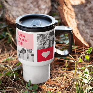 Samla upp par foto Modern Valentines-gåva Resemugg