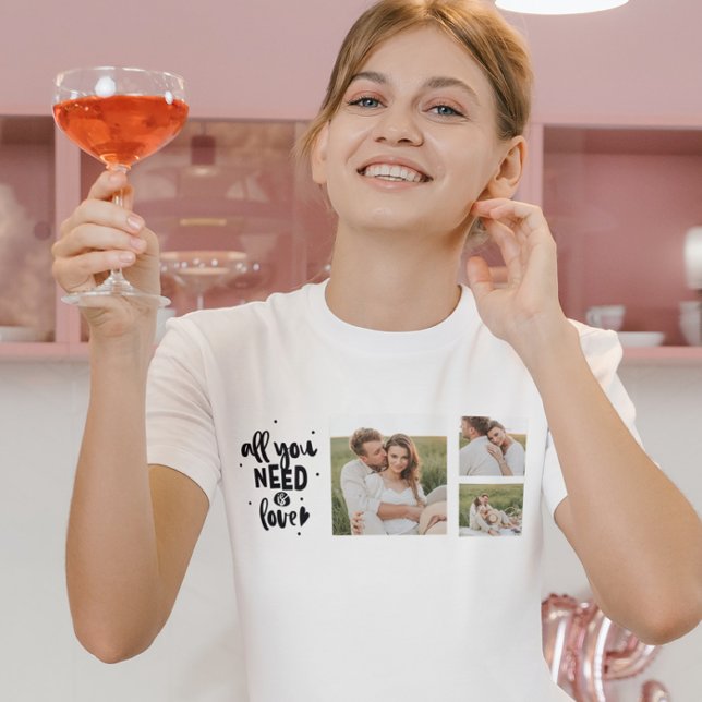 Samla upp par foto och allt du behöver är Kärlek-o T Shirt (Skapare uppladdad)