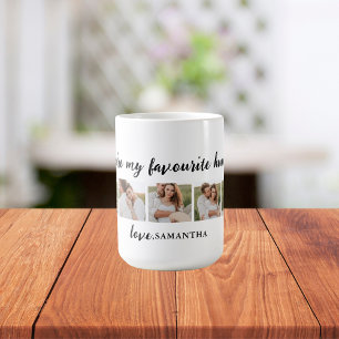 Samla upp par foto och du är min favoritmänniska kaffemugg