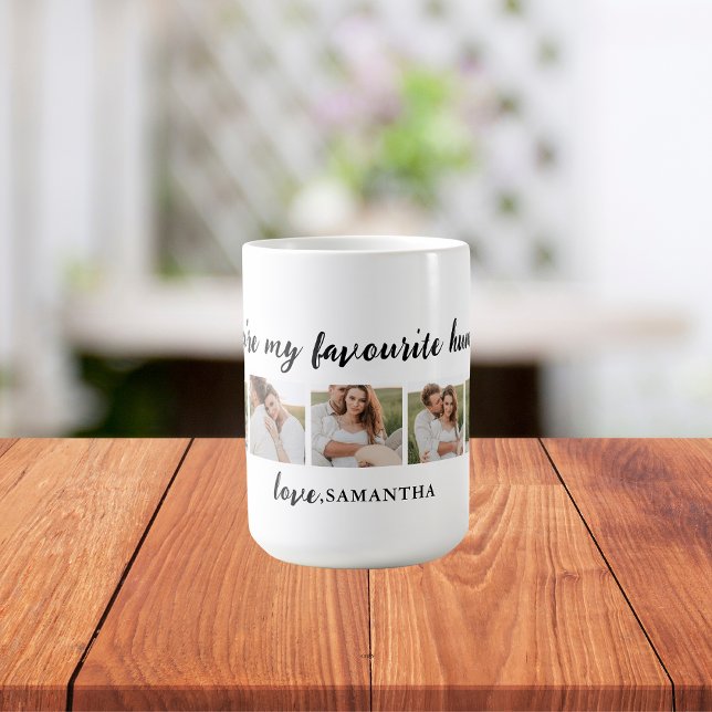 Samla upp par foto och du är min favoritmänniska kaffemugg (Skapare uppladdad)