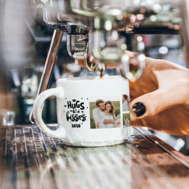 Samla upp par foto och hakar och kisses fras Kärle Espressomugg