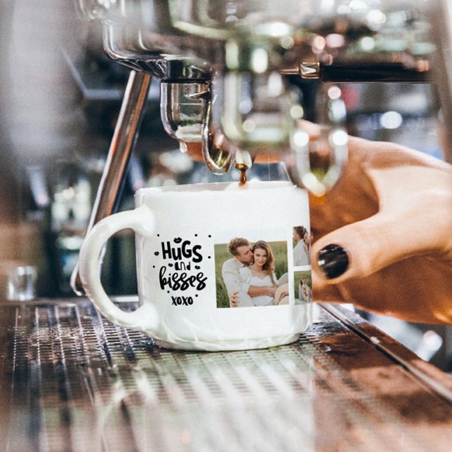 Samla upp par foto och hakar och kisses fras Kärle Espressomugg (Skapare uppladdad)