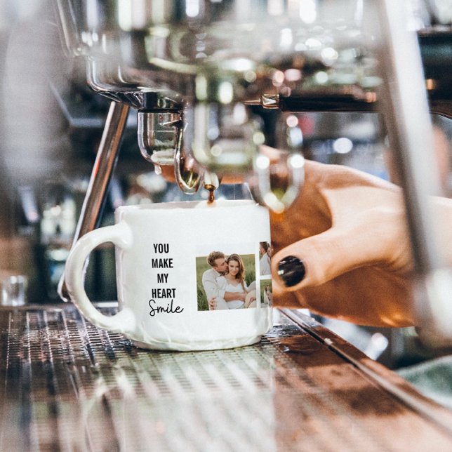 Samla upp par foto och Lolly Romantic-citat Espressomugg (Skapare uppladdad)