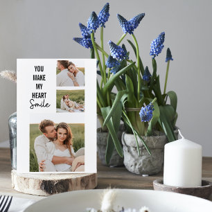 Samla upp par foto och Lolly Romantic-citat Julkort