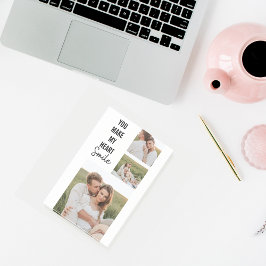 Samla upp par foto och Lolly Romantic-citat Post-it Block