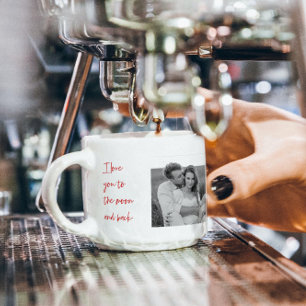 Samla upp par foto och romantisk offert Kärlek du Espressomugg