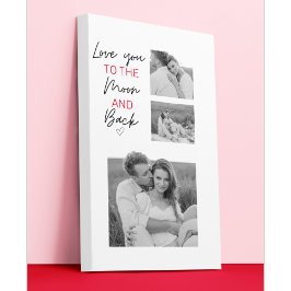 Samla upp par foto och romantisk offert till Måne Canvastryck