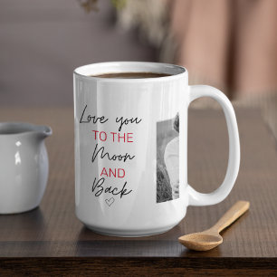 Samla upp par foto och romantisk offert till Måne Kaffemugg