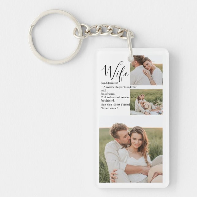 Samla upp par Photo & Loely Romantic Makegift Nyckelring (Framsidan)