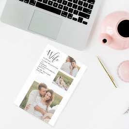 Samla upp par Photo & Loely Romantic Makegift Post-it Block