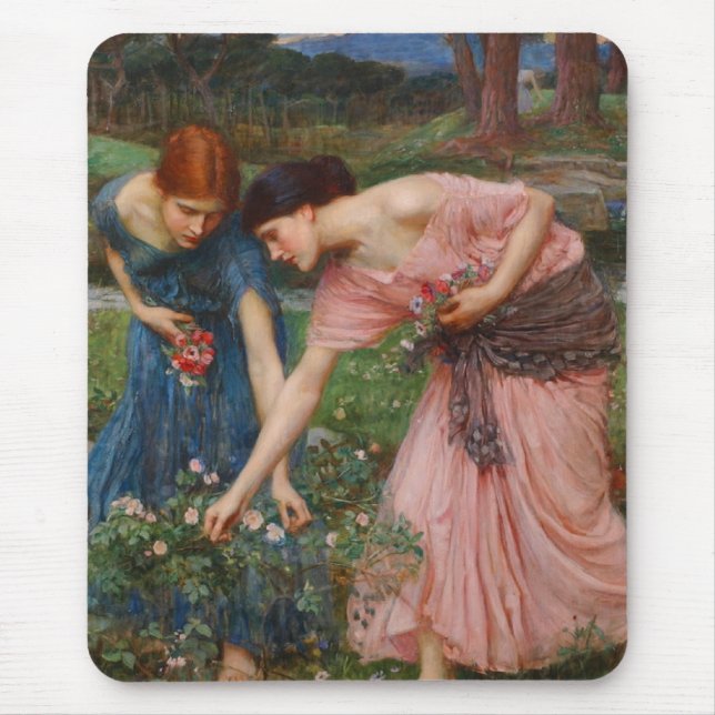 Samla Ye-Rosenknoppar av John W. Waterhouse Musmatta (Framsidan)