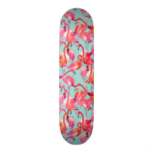 Samlade vattenfärgFlamingos Skateboard Bräda 20,5 Cm