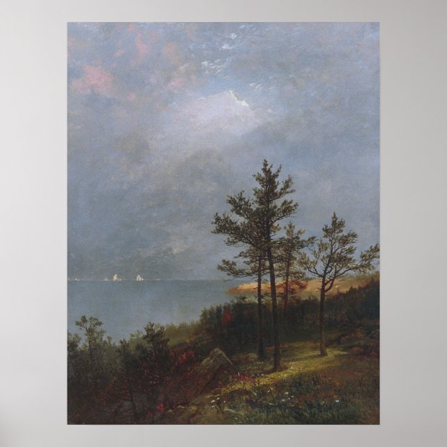 Samlande storm på Long Island Sound (1872) Affisch (Framsidan)