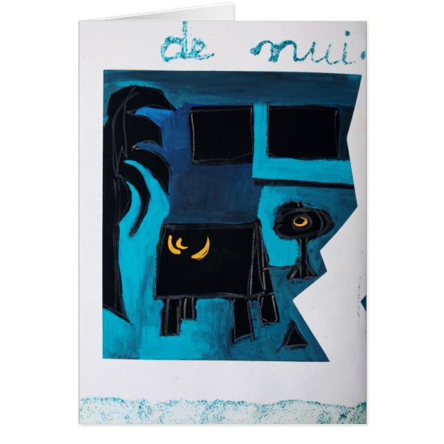 Samlar in Bruyants Artists blått rumskort Bok Hälsningskort (Framsidan)
