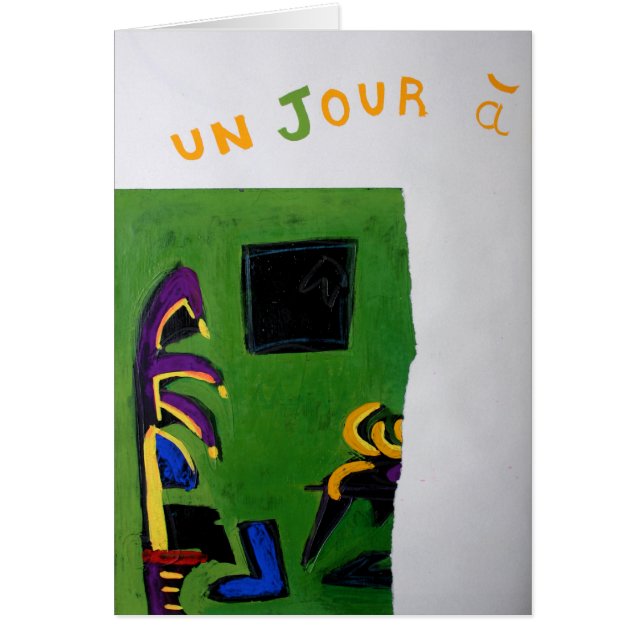 Samlar in Bruyants Artists Grönt-rumskort i Bok Hälsningskort (Framsidan)