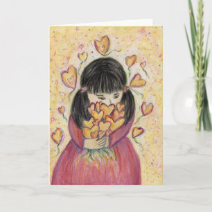 Samlar in Kärlek Hearts Anpassningsbar Art Greetin Helgkort