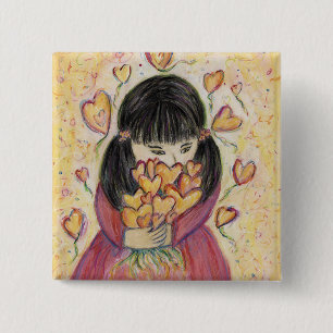 Samlar in Kärlek Hearts Button Lapel Pins