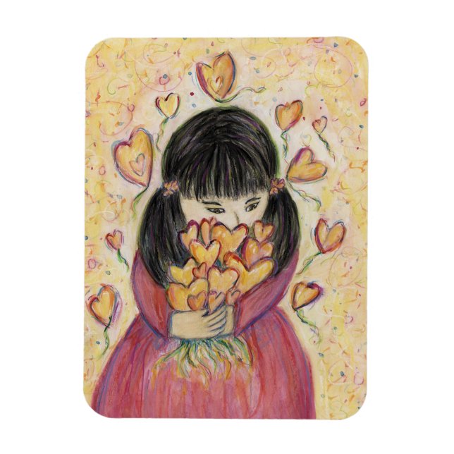 Samlar in Kärlek Hearts inspirationsinflytande-mag Magnet (Vertikal)