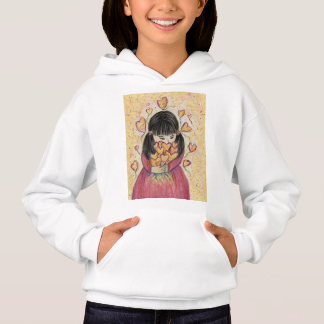 Samlar Kärlek Hearts Art Hoodie Sweatshirt T Shirt (Framsida)