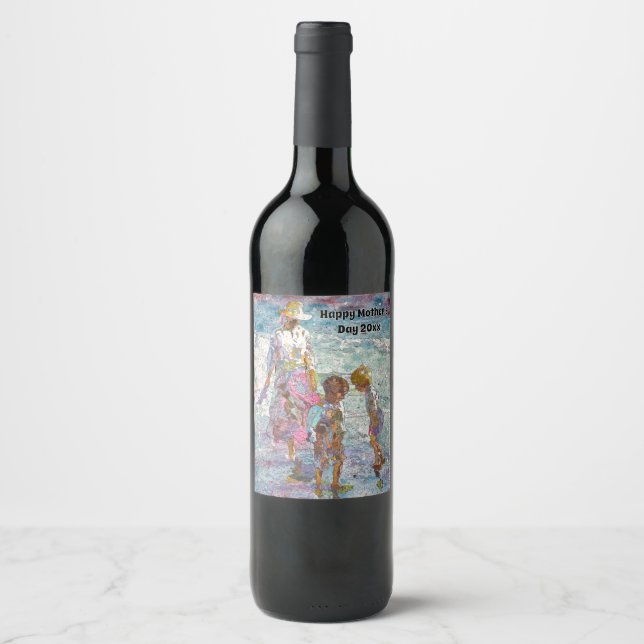 Samlar ljus © – Finkonstnärlig specialdesignad vin Vinflaska Etikett (Framsida)