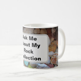Samlare Humor Fråga Mig Om Min Stensamling Kaffemugg
