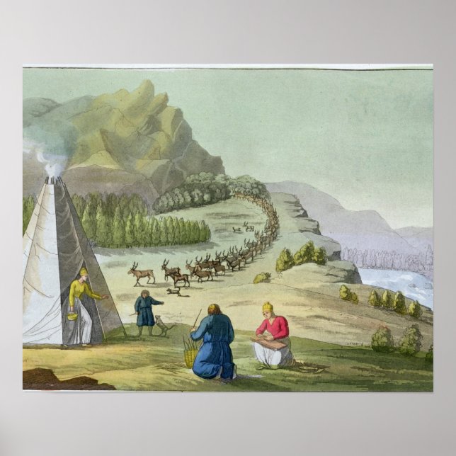 Samlare Reindeer, Lappland, tallrik 47 från Le Cos Poster (Framsidan)