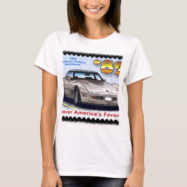 SamlareupplagaHatchback 1982 Corvette Tee Shirt (Framsida)