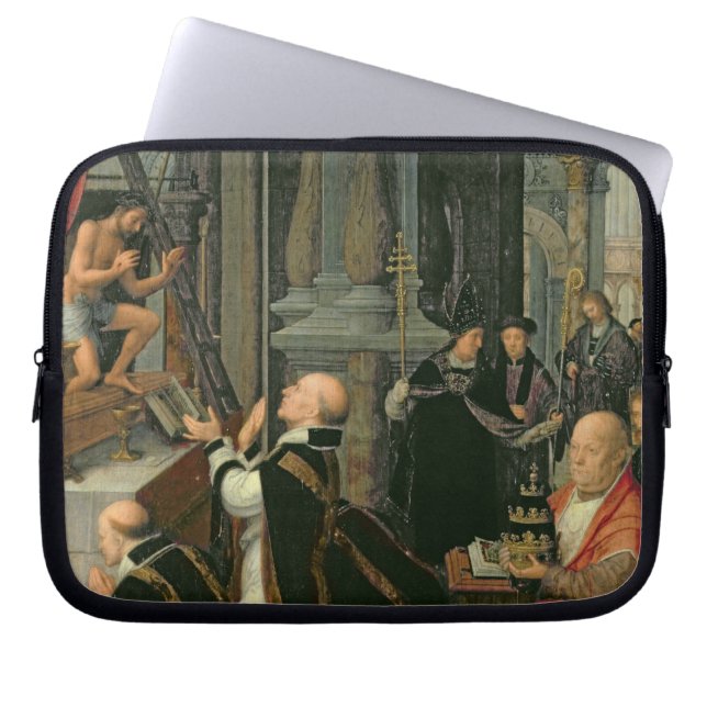 Samlas av St Gregory (olja på kanfas) Laptop Sleeve (Framsidan)