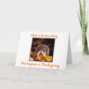 SAMLAS MED FAMILJ OCH VÄNNAR UNDER THANKSGIVING KORT
